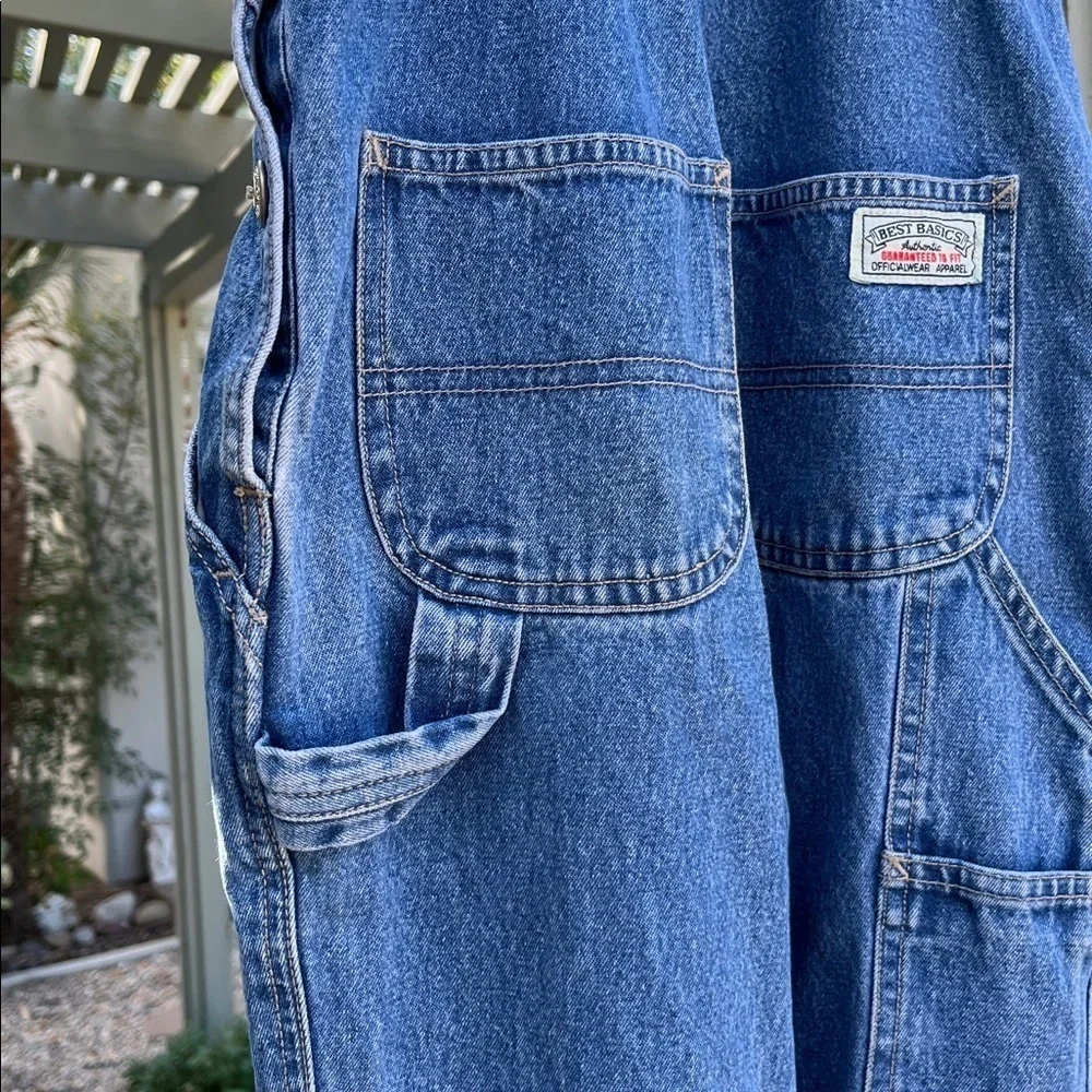 GAP KIDS DENIM OVERALLS Size XS  Age 3-4 SO CUTE  Red Embroidery